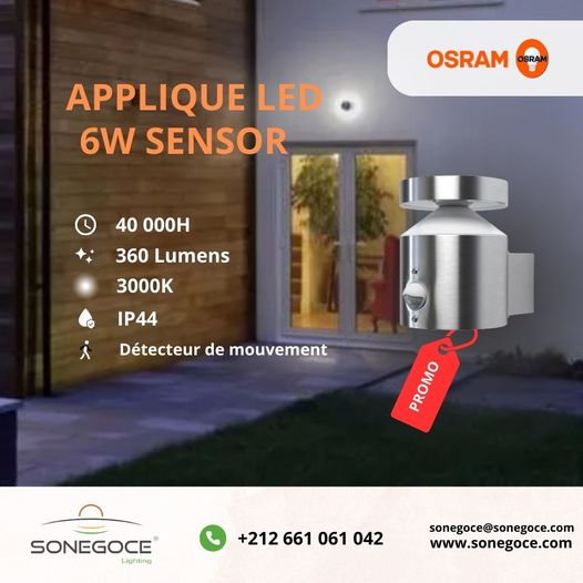 APPLIQUE LED OSRAM ENDURA 6W 3000K SENSOR